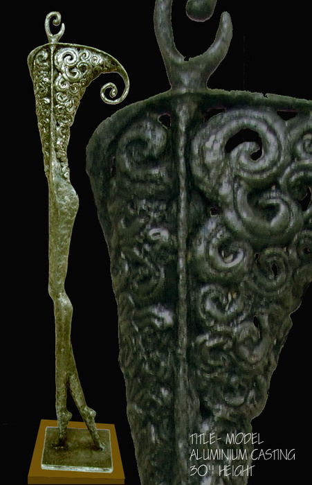 'Fashion-Models'  Exhibition - Pune- cast Aluminium - Height-30